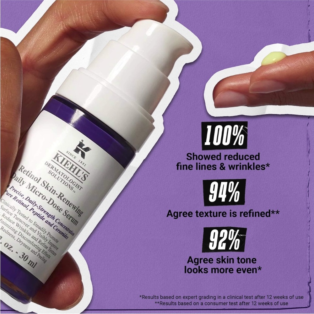 Kiehl’s Retinol Skin Renewing Daily Micro-Dose Serum 1 fl.oz NWOB - Picture 9 of 10